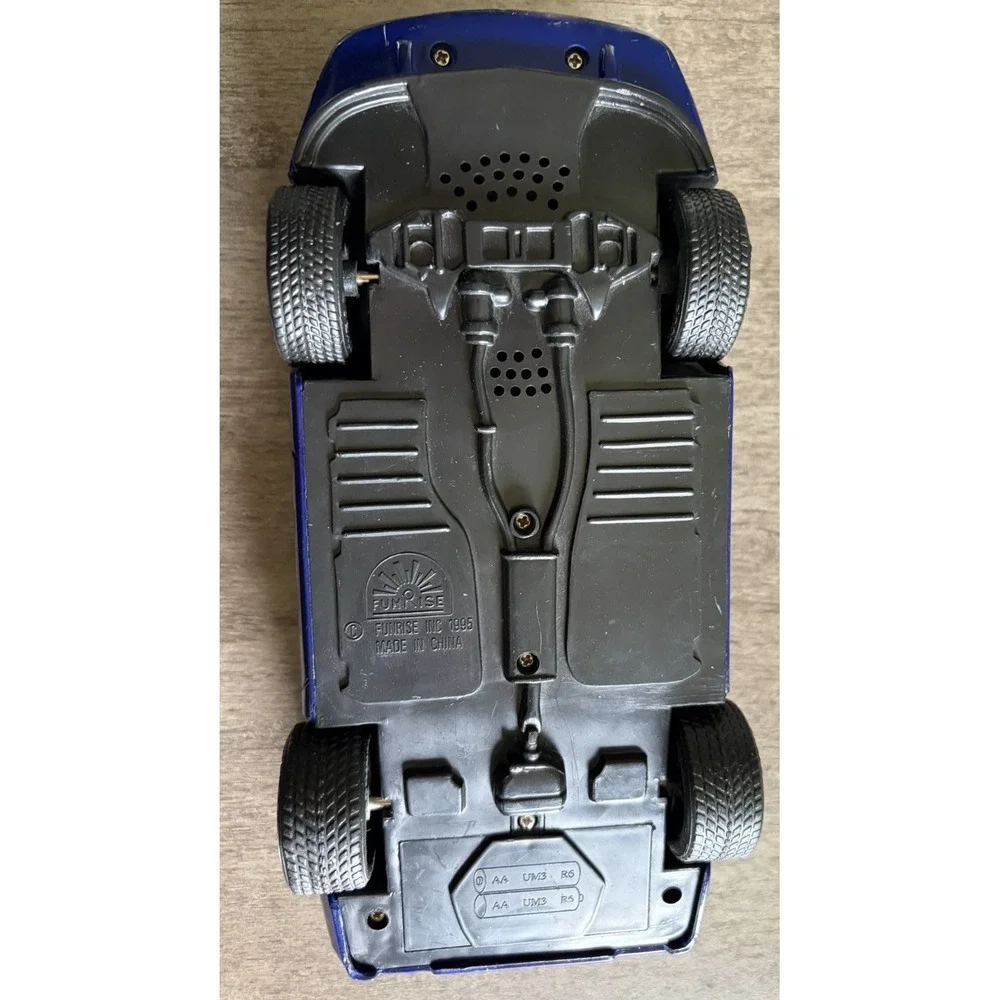 Funrise 1995 Chevrolet Corvette Blue With Real Voice Radio Sounds Lights Chevy